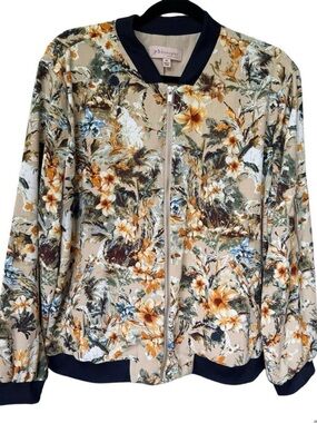 Philosophy Republic | Tropical Floral Bomber Jacket | Size XL  🌺